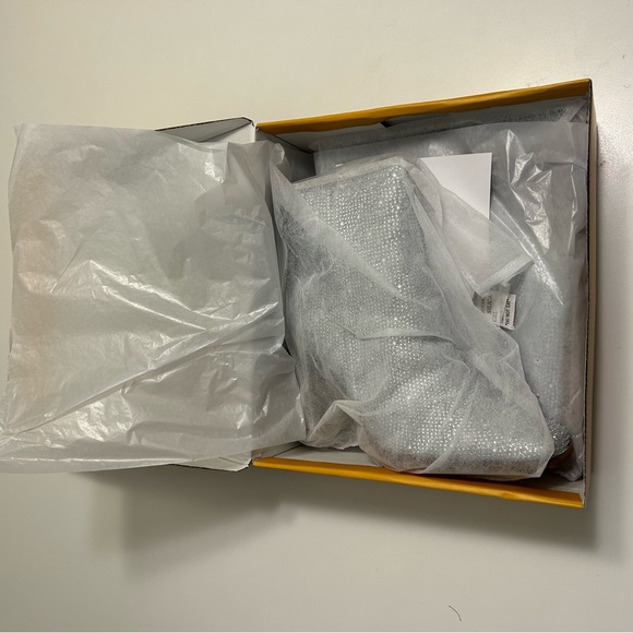 Women’s Rhinestone Block Heel cowboy Bootie SILVER GLITTER RHINESTONE sz 10 NEW - Picture 4 of 8